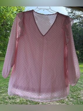 Furnex Light Pink XXL Long Sleeve Cottagecore Prairie Peasant Boho Grandmacore
